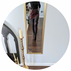 ✨NWT Plaid Vinyl Skirt